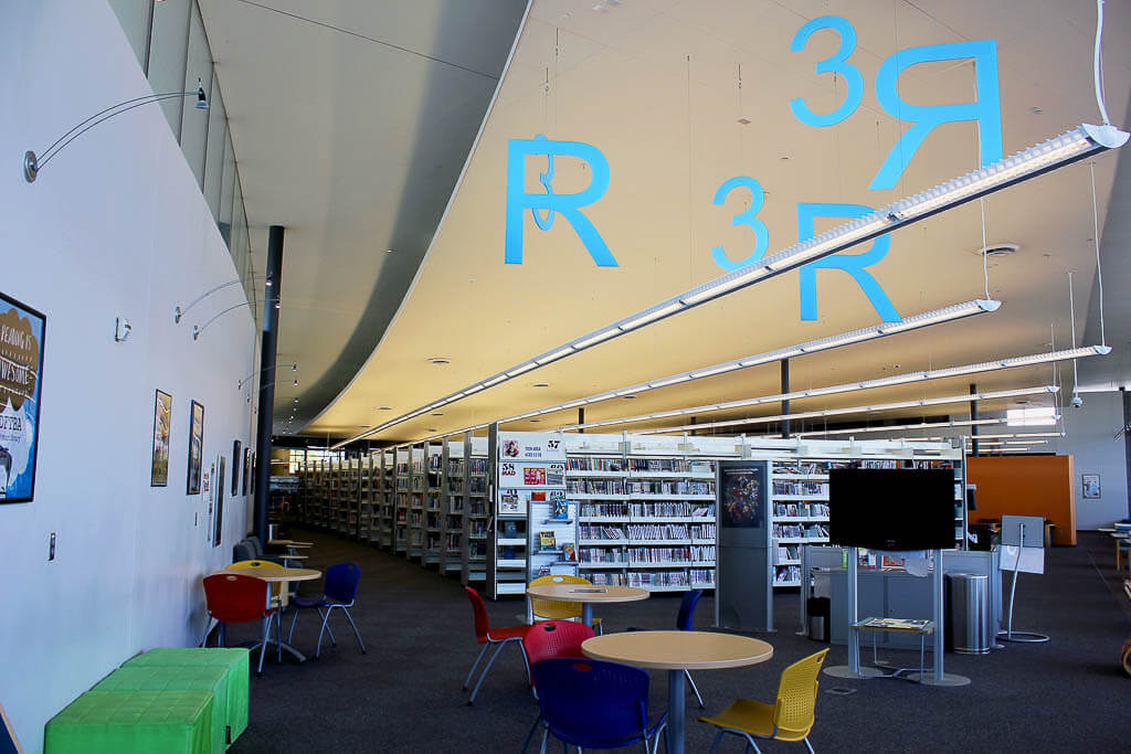 Cesar Chavez Library, interior